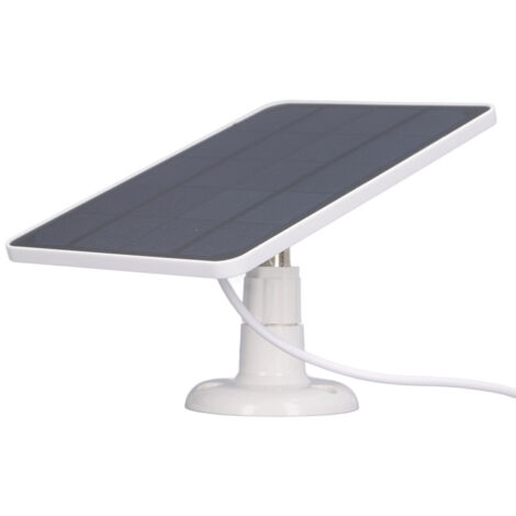 Cargador de batería con panel solar de 4 W y puerto micro USB para cámaras y otros electrodomésticos.