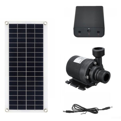 Bomba de agua solar sumergible de 800 L/h, 12 V CC, para fuentes y estanques, equipada con paneles solares de 10 W.
