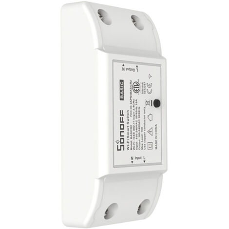 Módulo de interruptor inteligente WiFi Sonoff BasicR2 para bricolaje, compatible con Google Assistant, 100,240V (1/5)