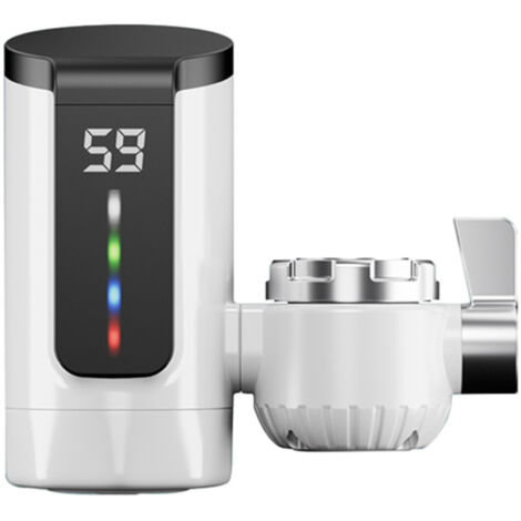 Grifo eléctrico con calentador de agua de pantalla grande y pantalla digital dinámica, no requiere instalación. Calentador de agua instantáneo para baño y cocina. Calentador de agua sin tanque.