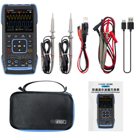 Generador de señales 2C53T mejorado para osciloscopio/multímetro 3 en 1, ancho de banda de 50 MHz, tiempo de respuesta de 250 ms, doble canal, 20 000 cuentas.