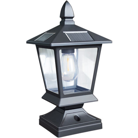 Lámpara solar de jardín, bolardo para villa, valla, iluminación exterior impermeable para paisajes, 1 unidad.