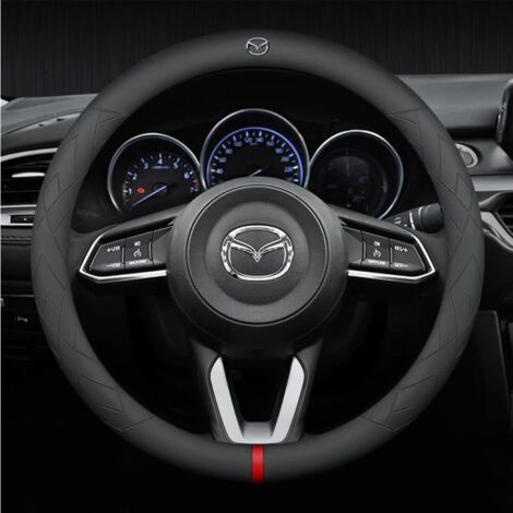 Funda para volante DabbOo para Mazda Mazda3/6 CX5 CX4 CX30, fabricada en cuero, antideslizante y transpirable, para una comodidad óptima.