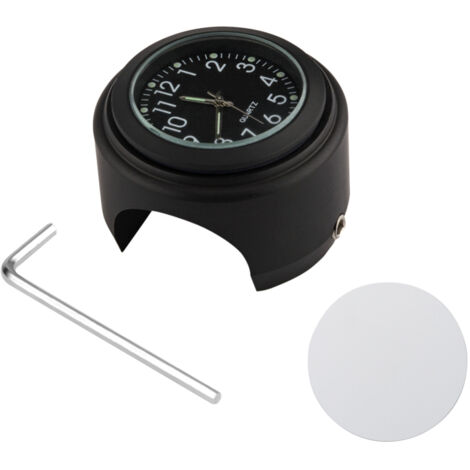 Velocímetro universal para manillar de motocicleta/bicicleta, resistente al agua, compatible con manillares de 22 mm a 25,4 mm (7/8" a 1"). Caja y esfera negras.