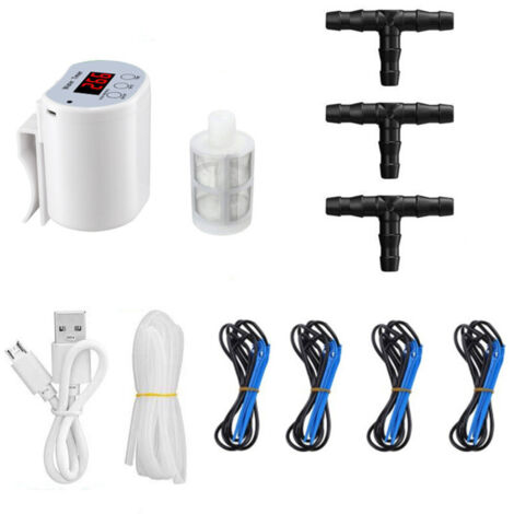 Sistema de riego automático para 16 plantas de interior en maceta. Kit de riego automático Native Irrigation Tool Packs con cargador USB. (1/5)