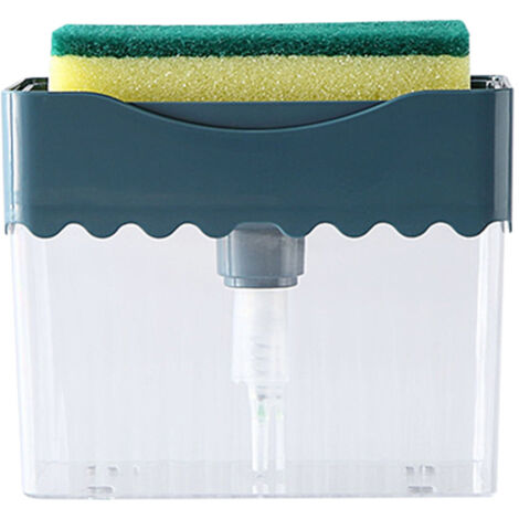 Dispensador de jabón y soporte para esponja para fregadero de cocina. Dispensador de jabón para platos de encimera. Bomba de jabón y soporte para esponja para fregadero de cocina. (1/5)