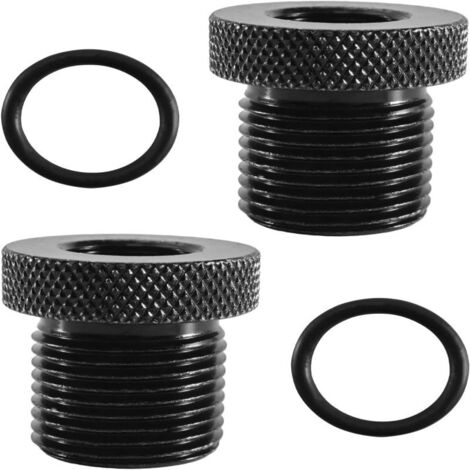 Adaptador de filtro de aceite con arandela de sellado de goma, protector de rosca de 1/2x28 a 3/4x16, kit de repuesto para la mayoría de los vehículos, paquete de 2