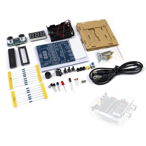 Repuestos para medición de distancia, instrumento basado en microcontrolador 51, radares de marcha atrás con alarma, kit de soldadura electrónica para armar uno mismo.
