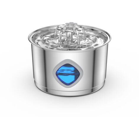Dispensador de agua para mascotas de acero inoxidable 304, circulación continua automática, 2,8 L, puerto USB (enchufe no incluido). (1/5)