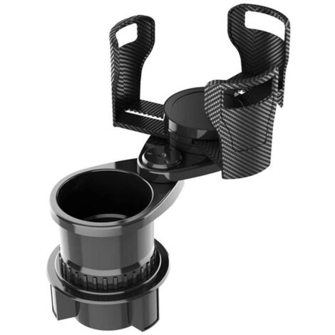 Extensión de portavasos para coche 2 en 1, adaptador de doble portavasos con base giratoria ajustable, modelo mejorado de extensión de portavasos estable y multifuncional. (1/5)