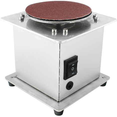 Lijadora de disco de sobremesa compacta, afiladora de cantos eléctrica, 7 velocidades variables, 20 discos de lijado autoadhesivos, máquina para lijar, pulir y desbastar madera, plástico y metal. (1/5)