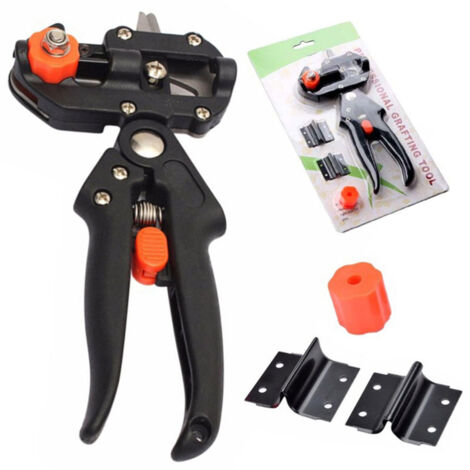 Kit profesional de injerto para árboles frutales de jardín: podadora y cuchillo de injerto 2 en 1 con cuchillas reemplazables. (1/5)