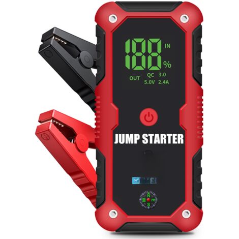 Arrancador portátil de batería de 20.000 mAh para coches, camiones y motocicletas. Cargador de batería externo.