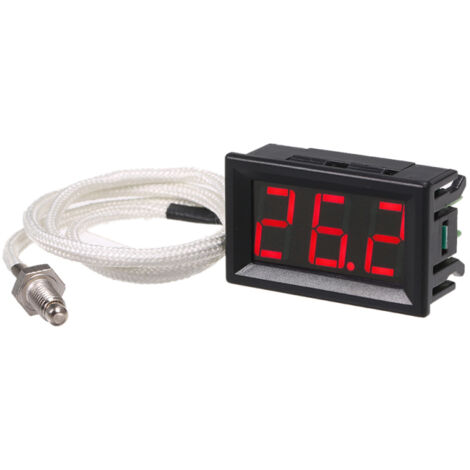 Termómetro digital industrial XH-B310, 12 V, comprobador de termopares tipo K M6, rango de temperatura de -30 a 800 °C, alta precisión, con pantalla LED. (1/5)