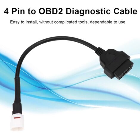 Cable de diagnóstico OBD2 de 4 pines – Lector de códigos de avería para Yamaha – Compatible con MT09, MT07, R1, R6, TMAX (1/5)