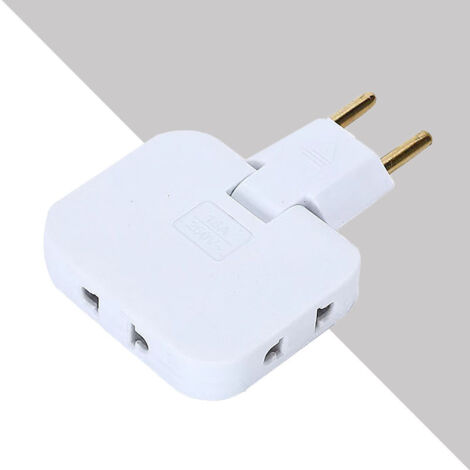 Adaptador de enchufe estándar europeo, enchufe giratorio de 180°, adaptador de enchufe estándar europeo (1/4)