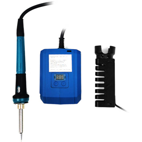 Soldador eléctrico profesional de 60 W con pantalla digital, temperatura ajustable de 300 a 510 °C, mini estación de soldadura de litio, una carga por kit.