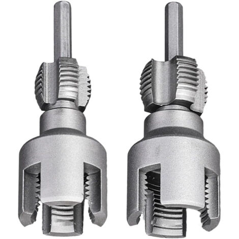 Kit para roscar tuberías de agua, herramienta profesional de fontanería, herramienta de corte de rosca interna y externa de 20 mm + 25 mm para tuberías de PPR y PVC de 1/2 pulgada y 3/4 de pulgada, te (1/5)