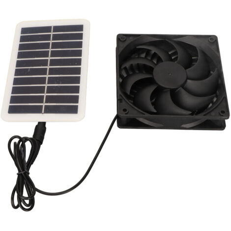 Ventilador extractor portátil de 3 W con energía solar, que ahorra energía y elimina olores, ideal para perreras y autocaravanas. (1/5)