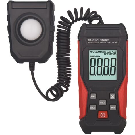 Medidor de luz digital TASI con función de grabación, pantalla LCD, rango de medición de 0 a 200.000 lux, sensor flexible, probador de luz para fotografía y plantas, tanto en interiores como en exteri (1/5)