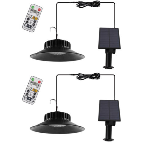 Luces solares colgantes, luces exteriores impermeables para jardín, luces LED inteligentes para camping, luces domésticas con control remoto, luces industriales y mineras. (1/5)