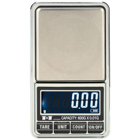 Minibalanza digital profesional para joyería, balanza electrónica de bolsillo de precisión, 600 g x 0,01 g (1/5)