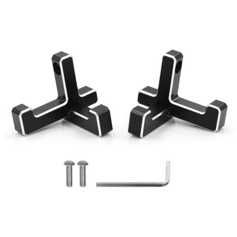 Ganchos de repuesto de aluminio para bolsas de la compra en el maletero de los modelos Ford Bronco 2021-2023 de 2 y 4 puertas, organizador interior negro (2 piezas en forma de T + 2 piezas en forma de (1/5)
