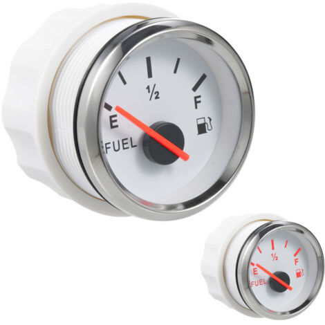 Indicador de nivel de combustible marino impermeable para embarcaciones, señal de 24033 ohmios, 52 mm de diámetro, retroiluminación LED, compatible con automóviles, barcos, camiones y autocaravanas. (1/5)
