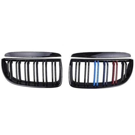 Parrilla delantera de doble línea para BMW Serie 3 E90 E91 05-08 – Accesorio exterior, aspecto agresivo (1/5)