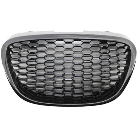 Rejilla de repuesto tipo panal de abeja negra sin logotipo para Seat Leon MK2 1P1 06-09 (1/5)