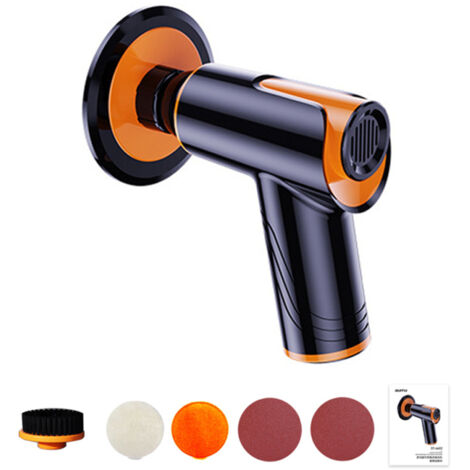 Pulidora/enceradora multifuncional inalámbrica de 100 W y 1800 rpm, herramienta portátil para pulir y encerar coches para uso doméstico, con dos velocidades ajustables. (1/5)