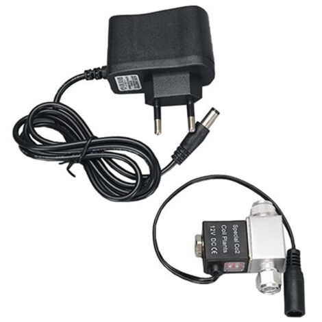 Válvula solenoide de salida de 12 V CC, regulador de CO2 para acuarios, válvula magnética de baja temperatura para el crecimiento de plantas acuáticas y pastos de acuario. Fácil instalación, cabezal ú