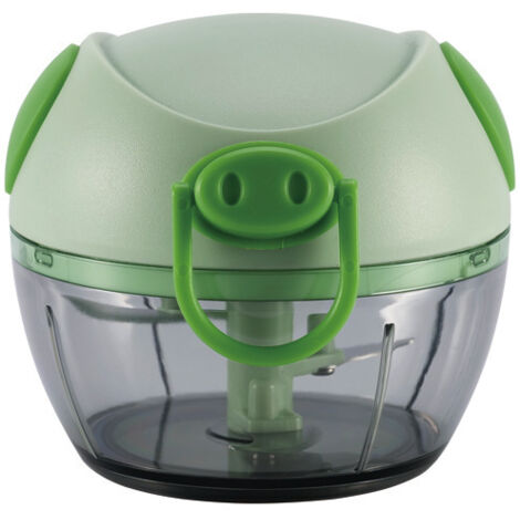Procesador de alimentos manual, picador de verduras, picador de ajo y cebolla portátil con cuerda para verduras, jengibre, frutas, frutos secos, hierbas, etc. (1/5)