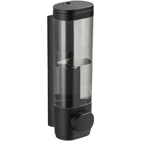 Dispensador manual de jabón de 300 ml, montado en la pared, con pulsador manual, para jabón líquido para platos, loción, gel de ducha, champú, para el hogar, hotel, baño y cocina. (1/5)