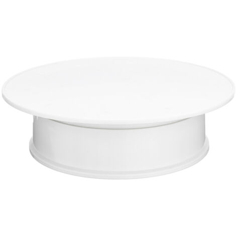 Soporte giratorio eléctrico motorizado de 360° con borde redondo de terciopelo blanco. (1/5)