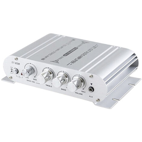 Mini amplificador de potencia digital Hi-Fi de 2.1 canales con subwoofer, reproductor de audio estéreo para coche, motocicleta y hogar.