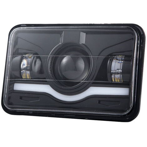 Faro LED de 4x6 pulgadas, faro rectangular de 5 pulgadas con luz de cruce y luces de circulación diurna (DRL), repuesto para Peterbilt, Kenworth, Freightliner, Ford Probe, Oldsmobile Cutlass (1/5)