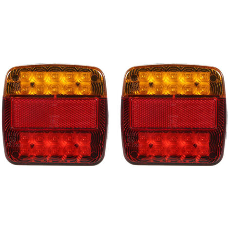 Luces de freno/traseras de 26 LED y 12 V para camiones, remolques, furgonetas, autobuses, vehículos 4x4 y camionetas. (1/5)