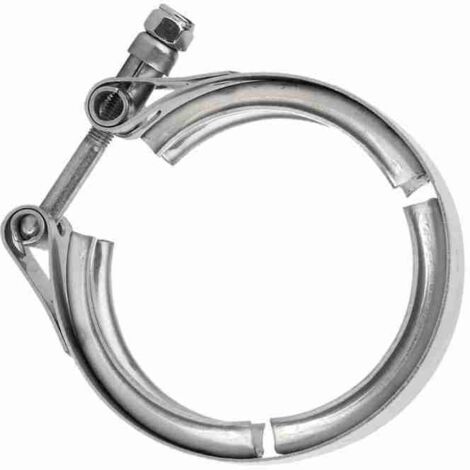 Abrazadera universal para manguera de 63 mm (2,5 pulgadas) para tubo de escape turbo con brida en V para automóviles, tornillo M6 (1/5)