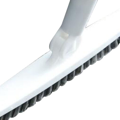 Cepillo para ranuras de mango largo, cepillo para limpiar baldosas, cepillo para baño y cocina, blanco, 88,5 cm (1/5)