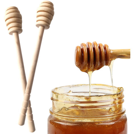 Cucharón para miel de alta calidad con mango, ideal para remover la miel. Práctico accesorio de madera, 1 unidad. (1/5)