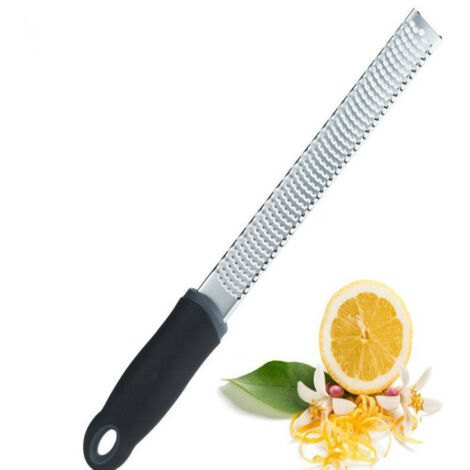 Rallador de cocina fino de acero inoxidable en color negro – Para queso, ralladura de cítricos y especias (1/5)