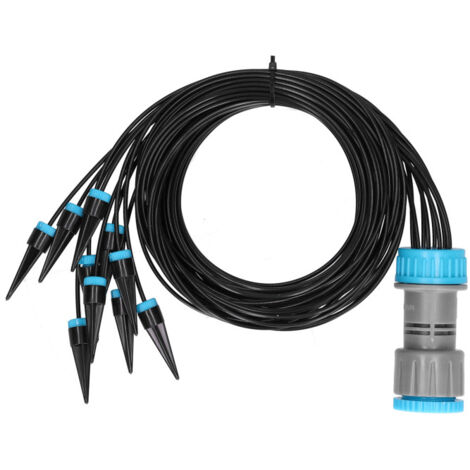 Sistema de riego por goteo con 10 goteros, dispositivo de riego automático para flores, ideal para jardinería y agricultura.