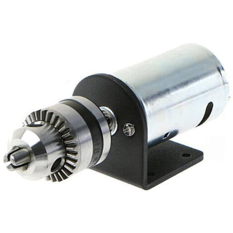 Torno para madera de 12-36 V CC con motor 555, portabrocas miniatura y soporte de montaje - Kit de herramientas para bricolaje