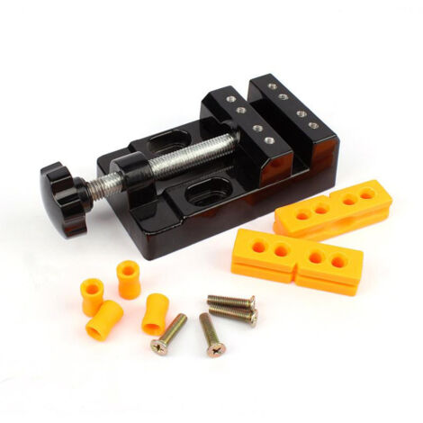 Mini tornillo de banco plano de 57 mm, tornillo de banco multifunción, mini tornillo de banco para taladro de columna para trabajos de carpintería, tallado y manualidades. (1/5)