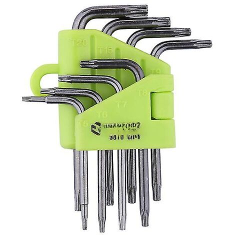 Juego de 8 destornilladores Torx (T5, T6, T7, T8, T9, T10, T15, T20), acero inoxidable duradero, alta precisión, para electrónica y mecánica. (1/5)