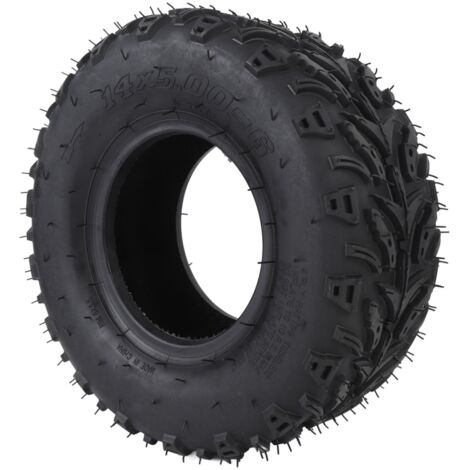 Neumático delantero 14x5.00-6 con llanta, sin cámara, para quad, kart, carrito de golf y minimoto. (1/5)