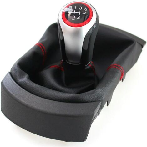 Pomo de palanca de cambios de 5 velocidades con funda protectora para SEAT Ibiza 2002-2010, repuesto para la funda de la palanca de cambios manual. (1/5)