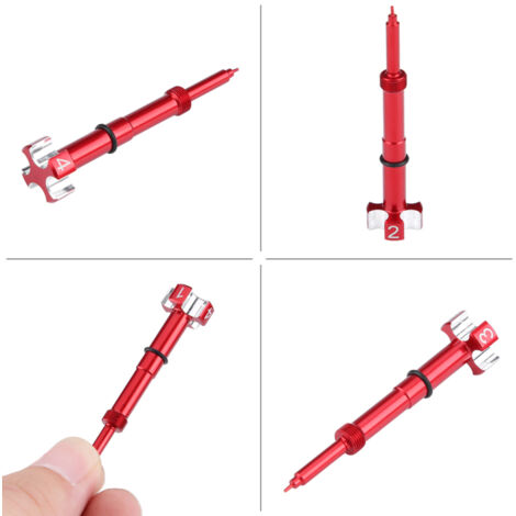 Juego de tornillos de ajuste de la mezcla aire/combustible para carburador Keihin FCR FCRMX para Suzuki, color negro. (1/5)