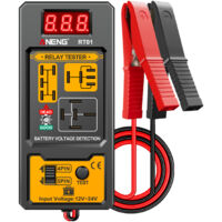 ANENG RT01 Probador de relés automotrices, pantalla digital de batería, analizador de relés, universal 12V/24V, 4 y 5 pines